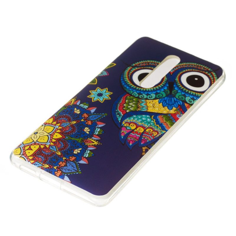 Cover Xiaomi Mi 9T / Mi 9T Pro Fluorescerende Mandala Ugle Beskyttelse