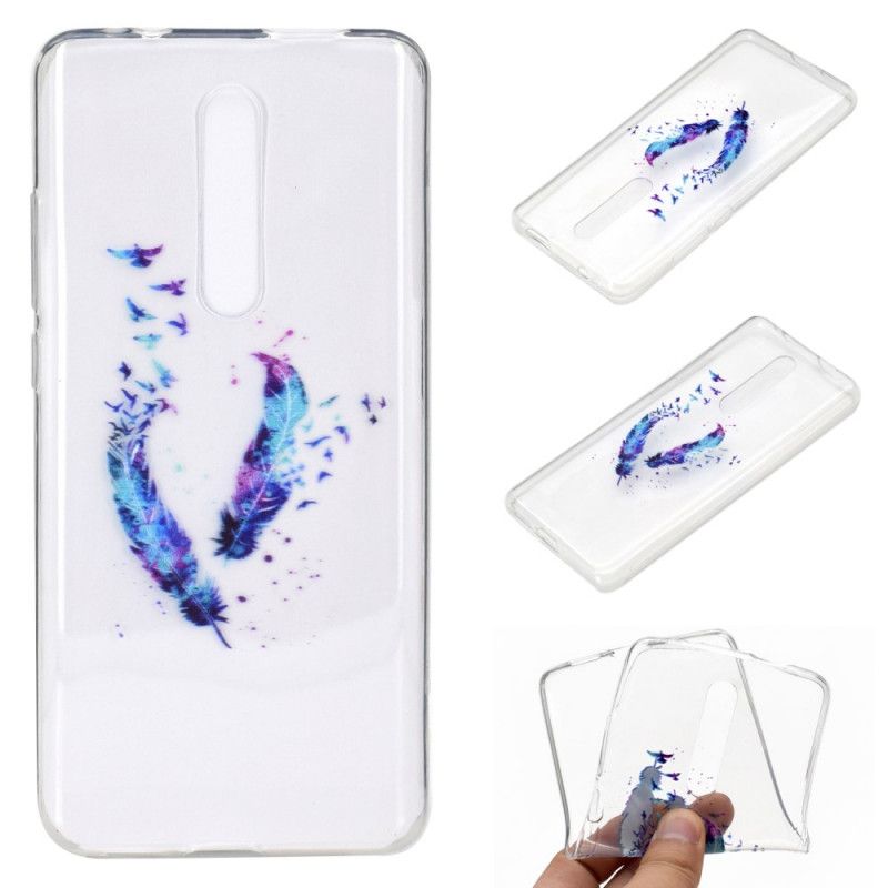 Cover Xiaomi Mi 9T / Mi 9T Pro Gennemsigtige Fjer Beskyttelse