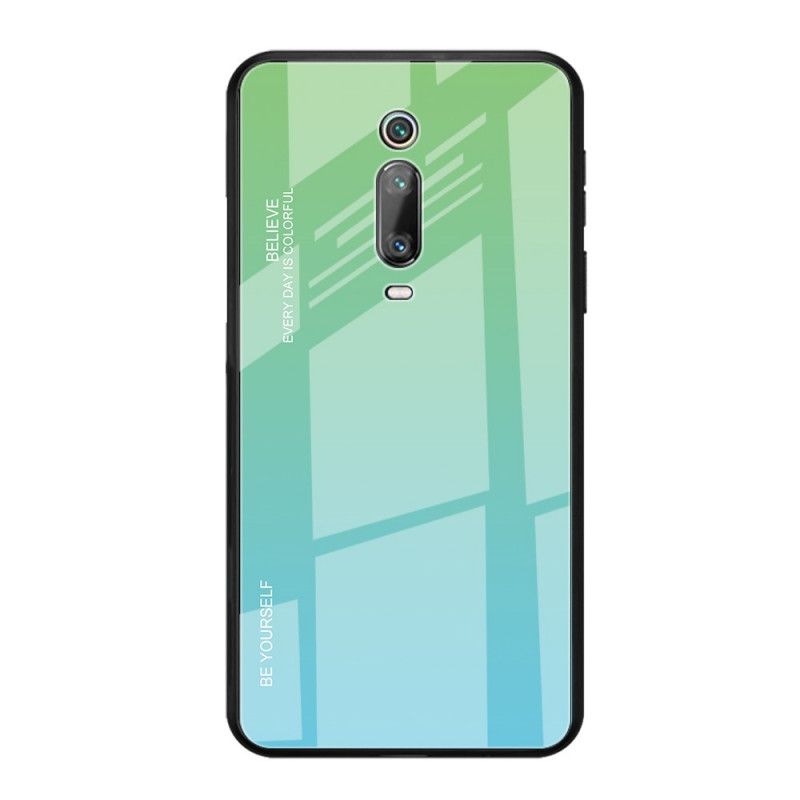 Cover Xiaomi Mi 9T / Mi 9T Pro Rød Vær Dig Selv Hærdet Glas