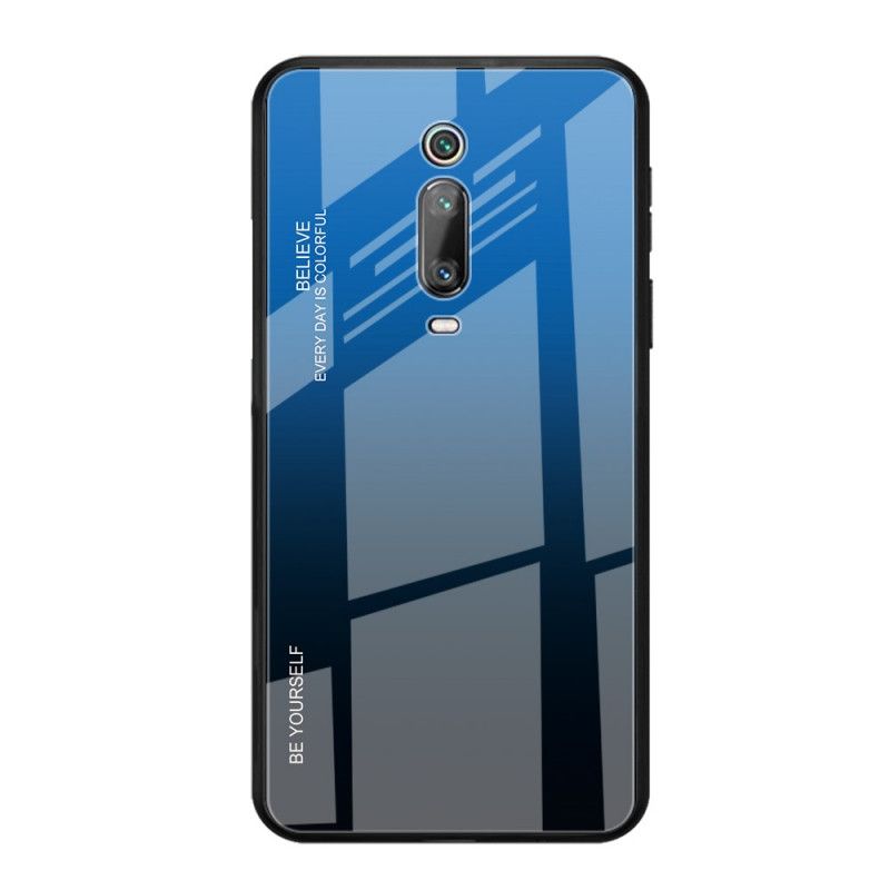 Cover Xiaomi Mi 9T / Mi 9T Pro Rød Vær Dig Selv Hærdet Glas