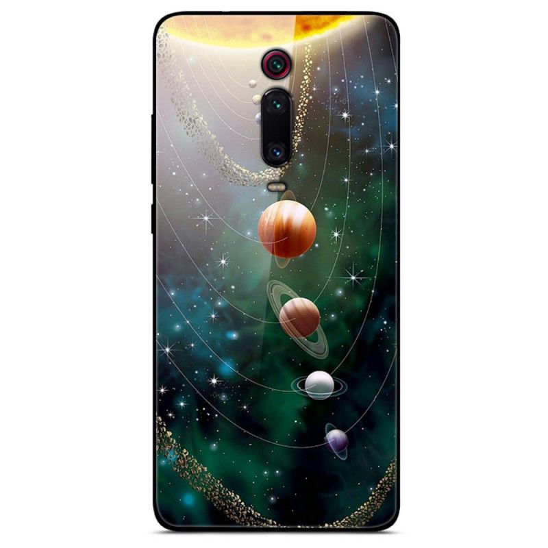 Cover Xiaomi Mi 9T / Mi 9T Pro Solsystemets Planet Hærdet Glas