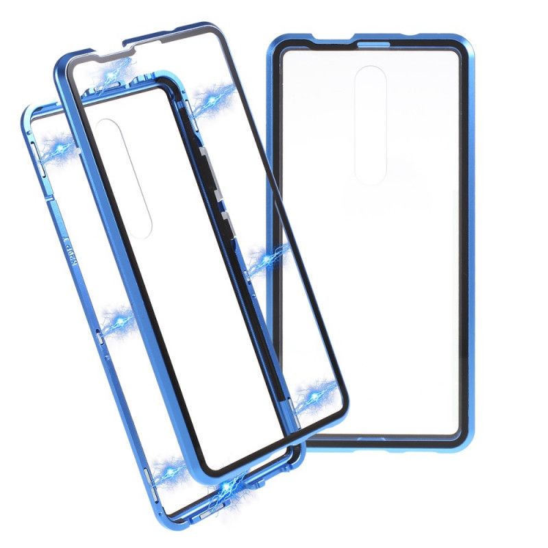 Cover Xiaomi Mi 9T / Mi 9T Pro Sort Metalkanter Og Hærdet Glas Original