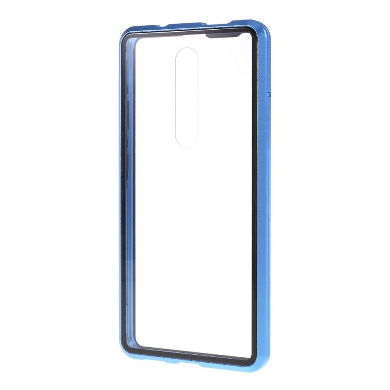 Cover Xiaomi Mi 9T / Mi 9T Pro Sort Metalkanter Og Hærdet Glas Original