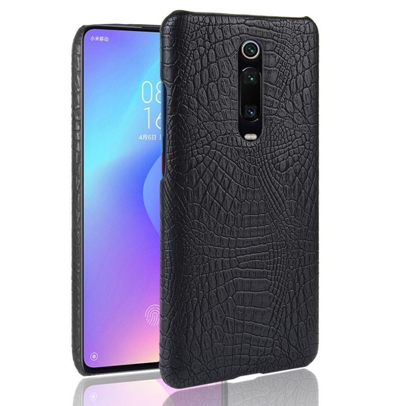 Cover Xiaomi Mi 9T / Mi 9T Pro Sort Mobilcover Krokodillehudeffekt