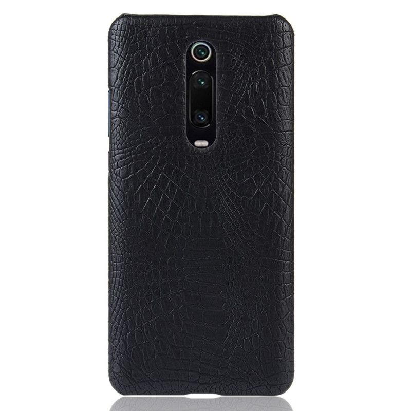 Cover Xiaomi Mi 9T / Mi 9T Pro Sort Mobilcover Krokodillehudeffekt