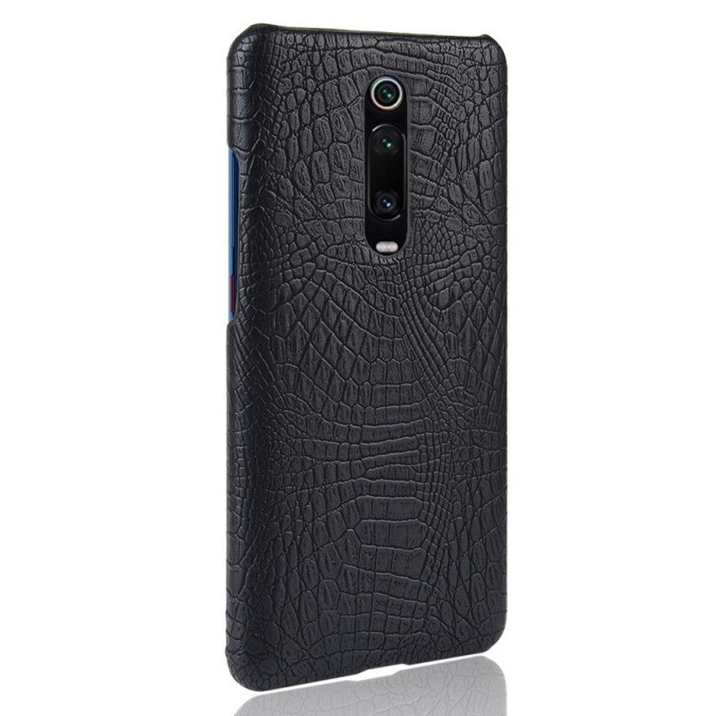 Cover Xiaomi Mi 9T / Mi 9T Pro Sort Mobilcover Krokodillehudeffekt