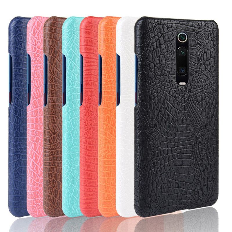 Cover Xiaomi Mi 9T / Mi 9T Pro Sort Mobilcover Krokodillehudeffekt