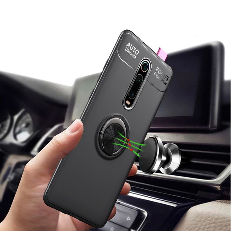 Cover Xiaomi Mi 9T / Mi 9T Pro Sort Mobilcover Lenu Magnetisk Ring