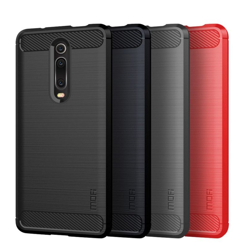 Cover Xiaomi Mi 9T / Mi 9T Pro Sort Mofi Børstet Kulfiber