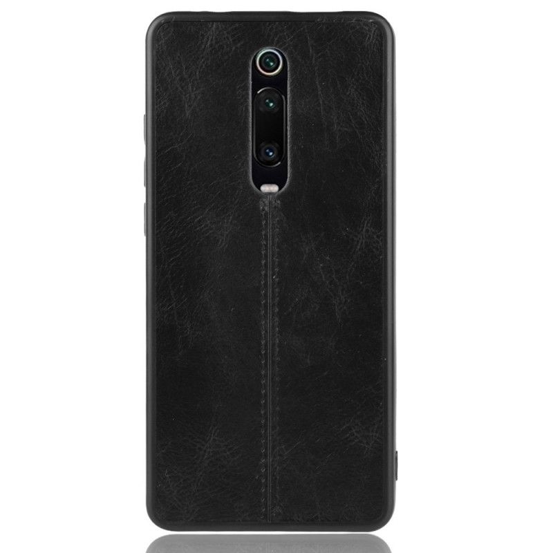 Cover Xiaomi Mi 9T / Mi 9T Pro Sort Syet Lædereffekt