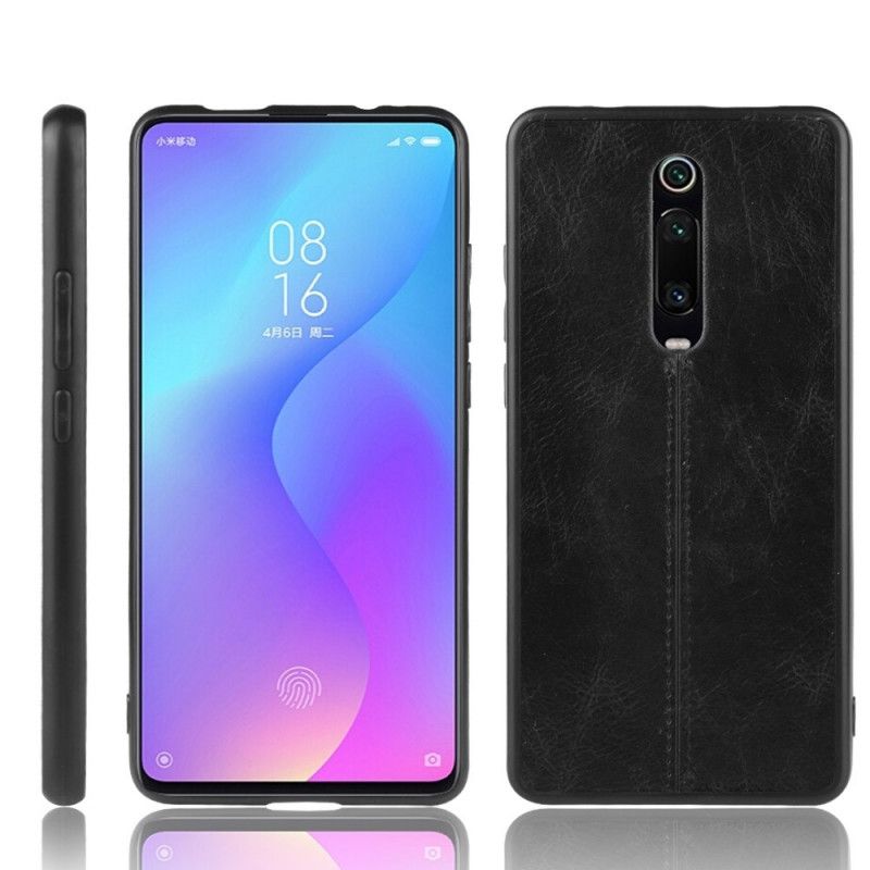 Cover Xiaomi Mi 9T / Mi 9T Pro Sort Syet Lædereffekt