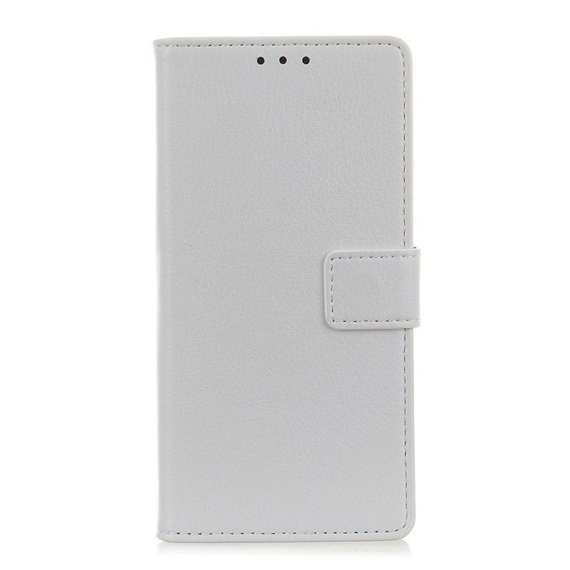 Flip Cover Læder for Xiaomi Mi 9T / Mi 9T Pro Hvid Syet Lychee-Lædereffekt