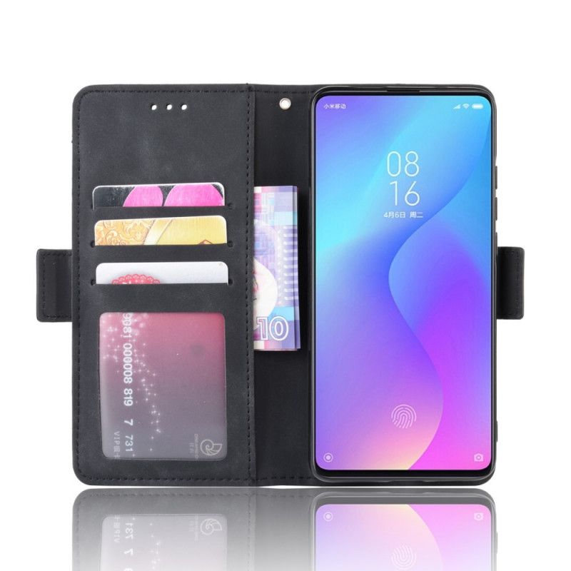 Flip Cover Læder for Xiaomi Mi 9T / Mi 9T Pro Sort Førsteklasses Multikort