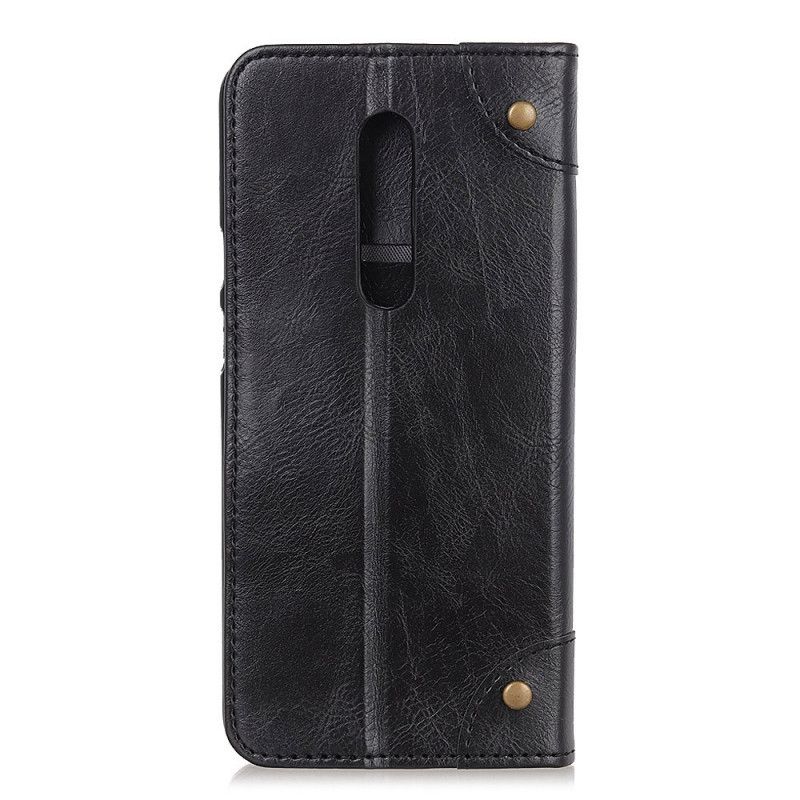 Flip Cover Læder for Xiaomi Mi 9T / Mi 9T Pro Sort Gammel Årgang