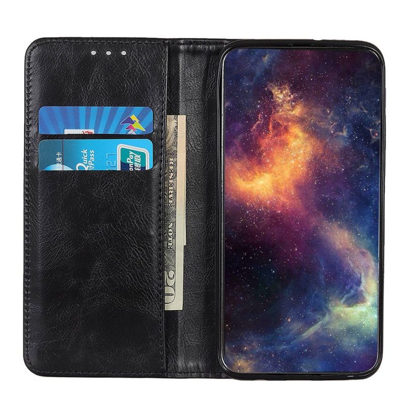 Flip Cover Læder for Xiaomi Mi 9T / Mi 9T Pro Sort Gammel Årgang