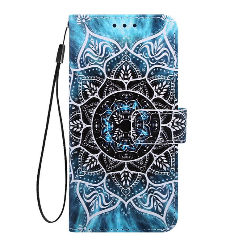 Flip Cover Læder Xiaomi Mi 9T / Mi 9T Pro Sort Rem Mandala Beskyttelse