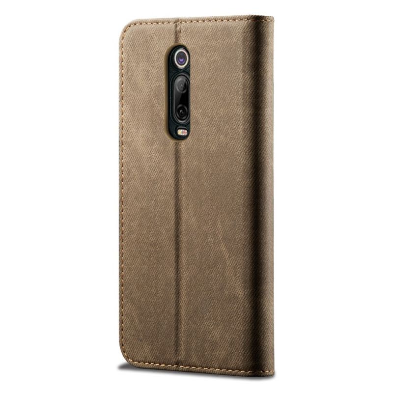 Læder Cover Xiaomi Mi 9T / Mi 9T Pro Sort Jeansstof Beskyttelse