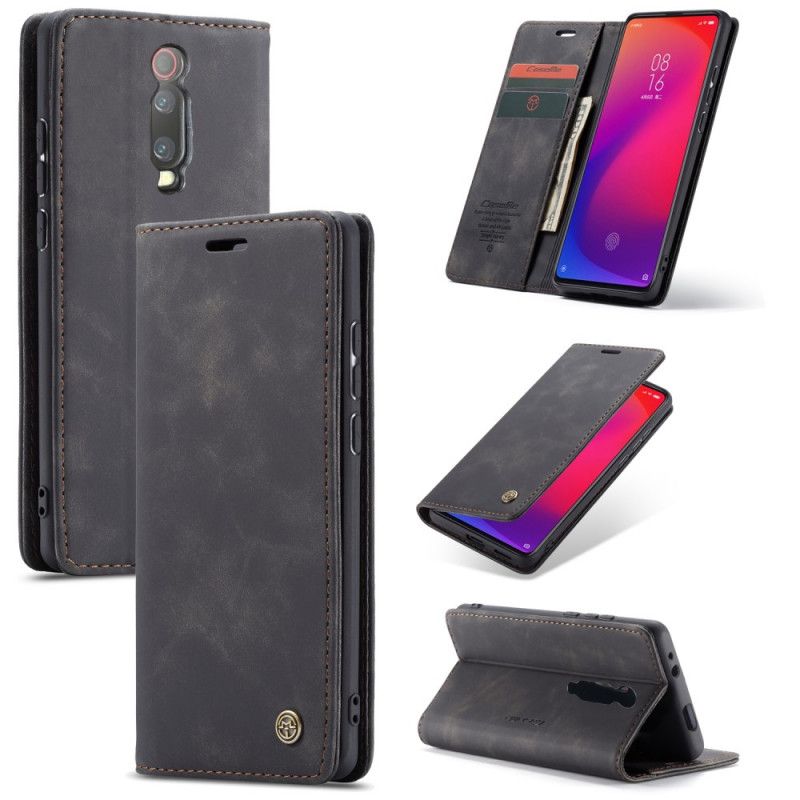 Læder Cover Xiaomi Mi 9T / Mi 9T Pro Sort Læderetui