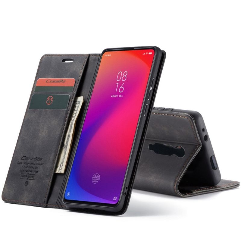 Læder Cover Xiaomi Mi 9T / Mi 9T Pro Sort Læderetui