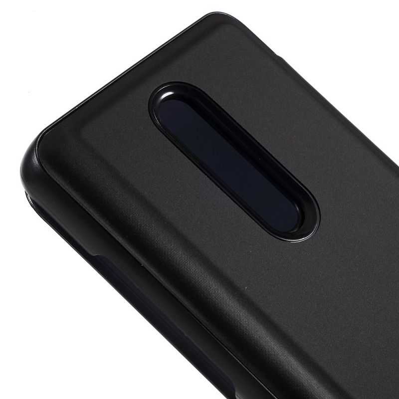 Læder Cover Xiaomi Mi 9T / Mi 9T Pro Sort Spejl Og Lædereffekt