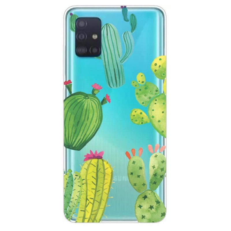 Cover for Samsung Galaxy A31 Akvarellkaktus