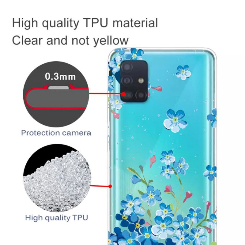 Cover for Samsung Galaxy A31 Blå Blomster