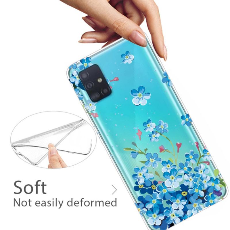 Cover for Samsung Galaxy A31 Blå Blomster