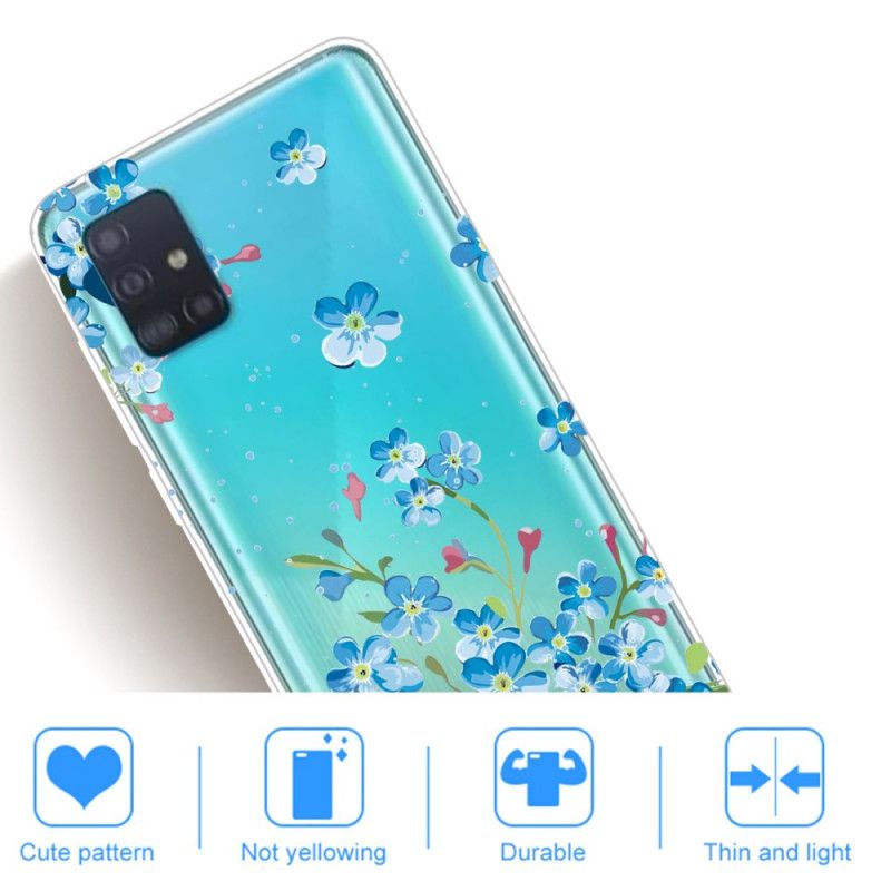 Cover for Samsung Galaxy A31 Blå Blomster