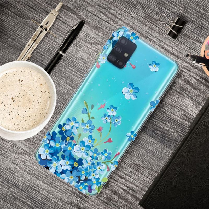 Cover for Samsung Galaxy A31 Blå Blomster