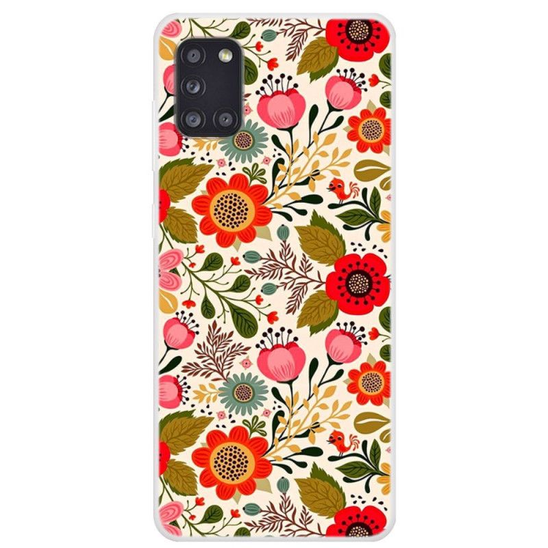 Cover for Samsung Galaxy A31 Blomstertæppe