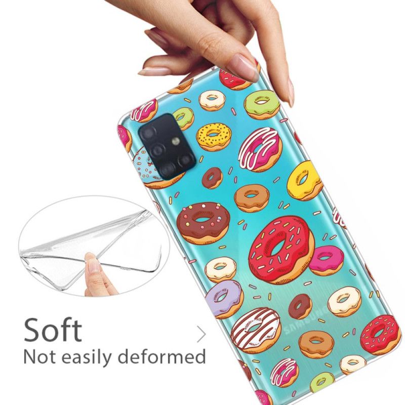 Cover for Samsung Galaxy A31 Kærlighedsdoughnuts