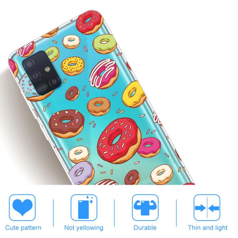 Cover for Samsung Galaxy A31 Kærlighedsdoughnuts