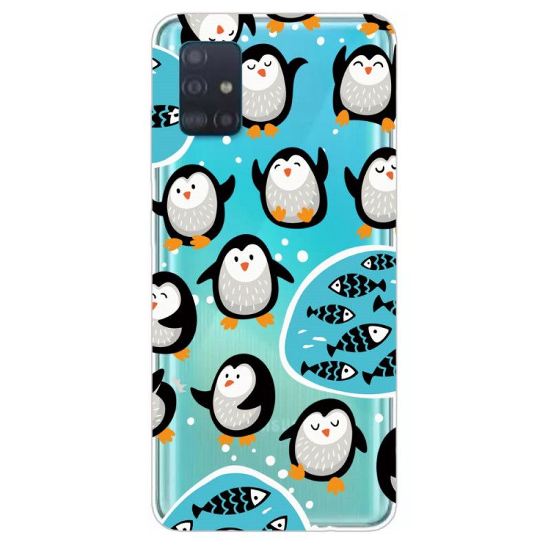 Cover for Samsung Galaxy A31 Pingviner Og Fisk