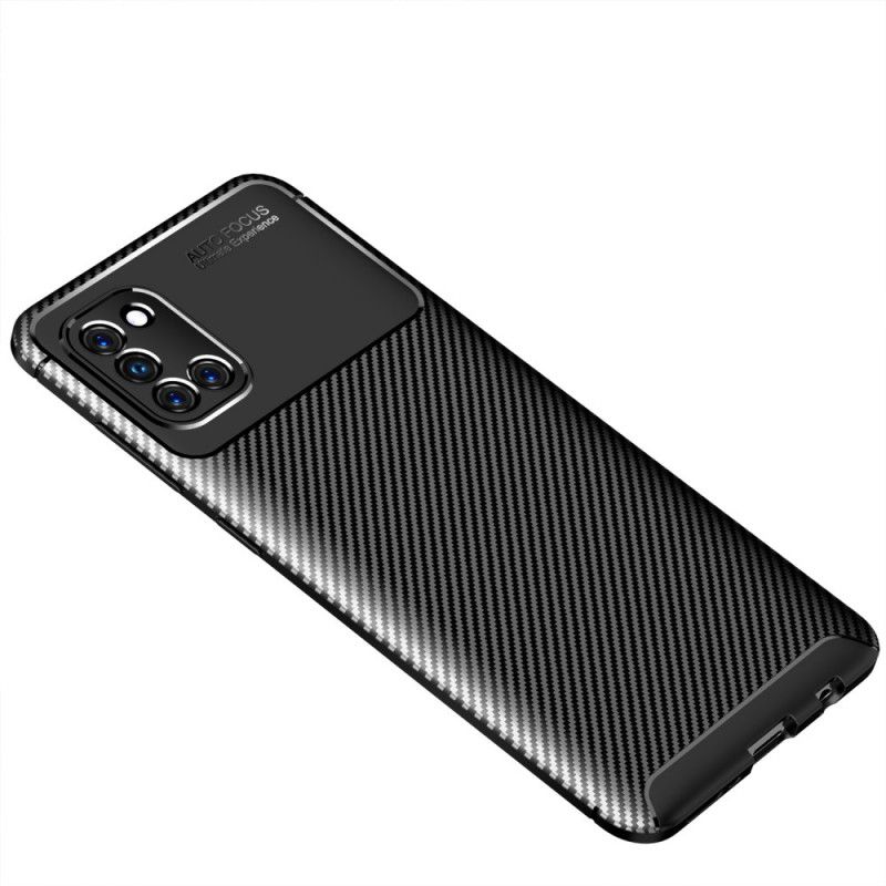 Cover for Samsung Galaxy A31 Sort Fleksibel Kulfibertekstur