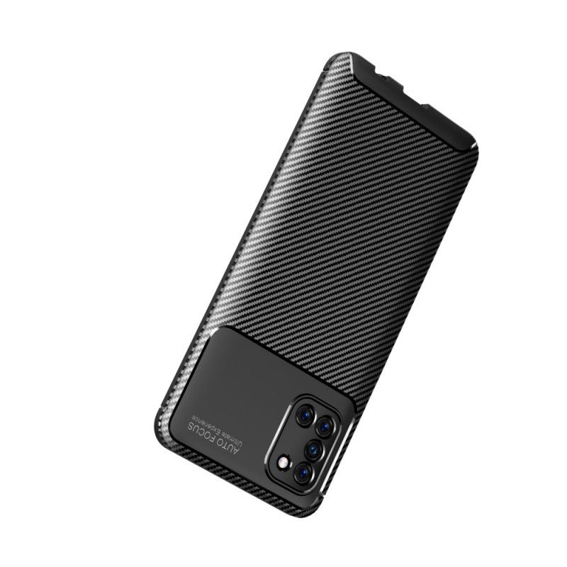 Cover for Samsung Galaxy A31 Sort Fleksibel Kulfibertekstur