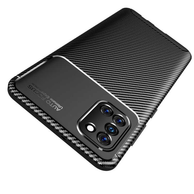 Cover for Samsung Galaxy A31 Sort Fleksibel Kulfibertekstur