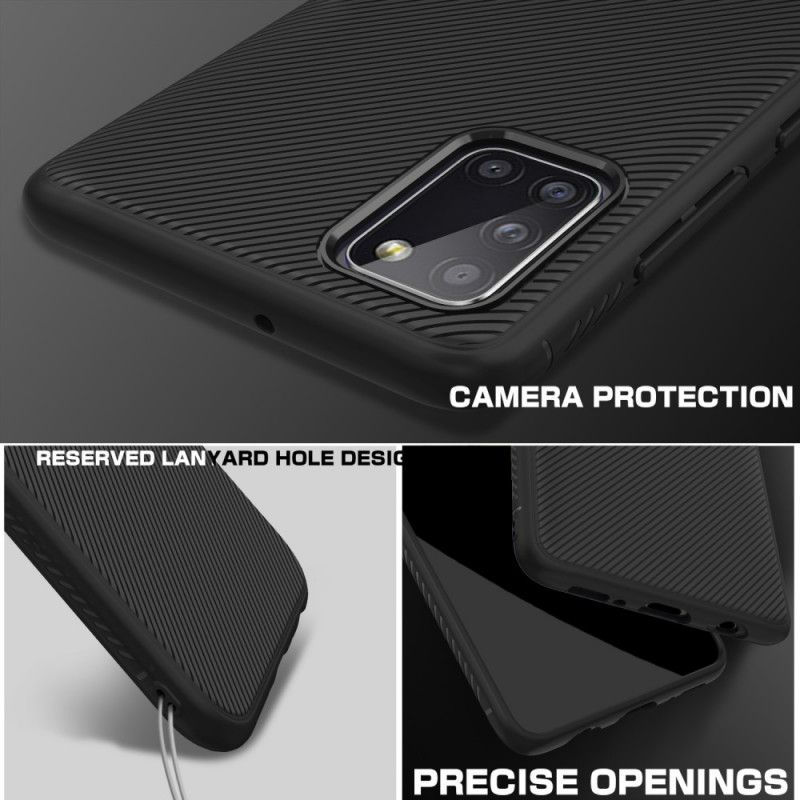 Cover for Samsung Galaxy A31 Sort Jazzserie Twill