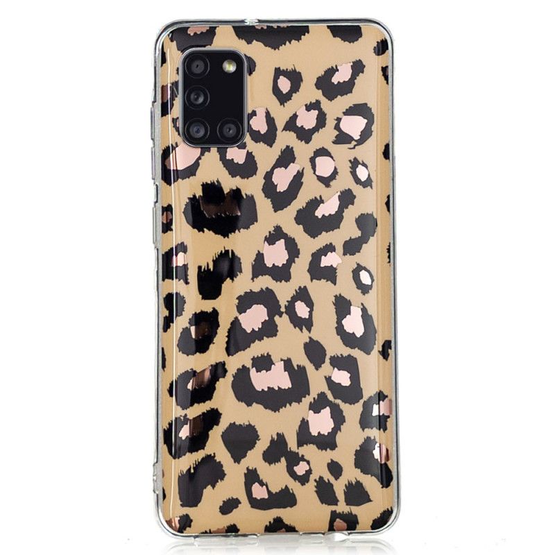 Cover Samsung Galaxy A31 Marmor I Leopardstil