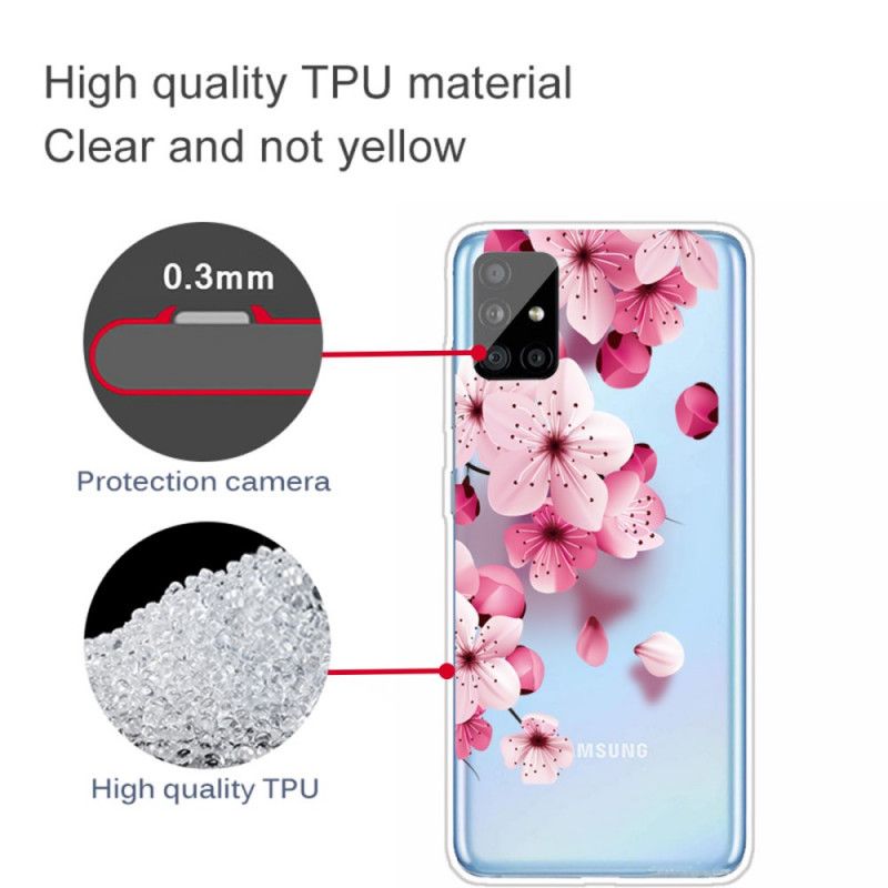 Cover Samsung Galaxy A31 Mobilcover Små Lyserøde Blomster