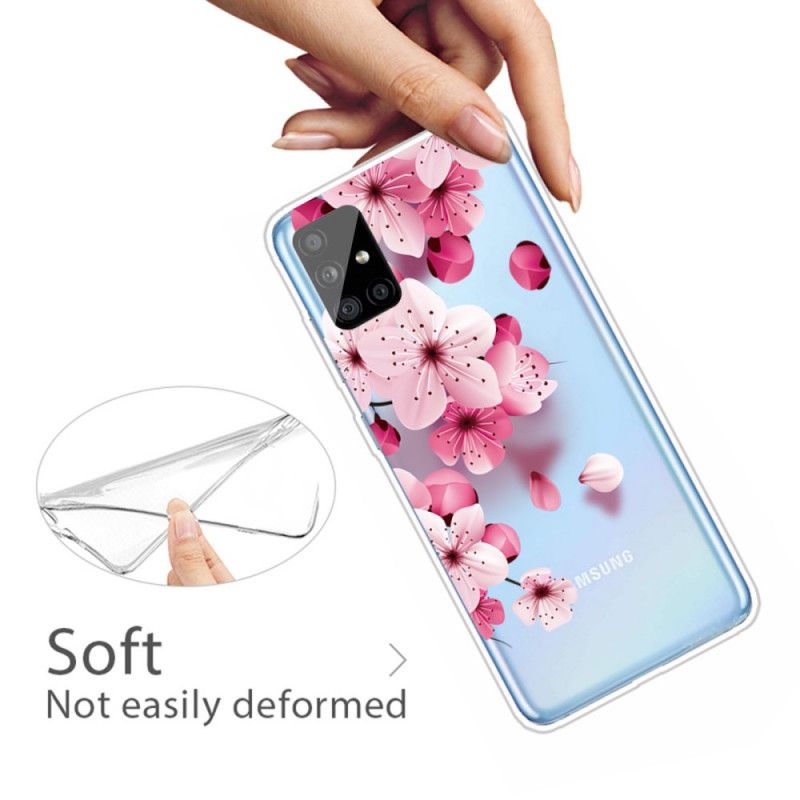 Cover Samsung Galaxy A31 Mobilcover Små Lyserøde Blomster