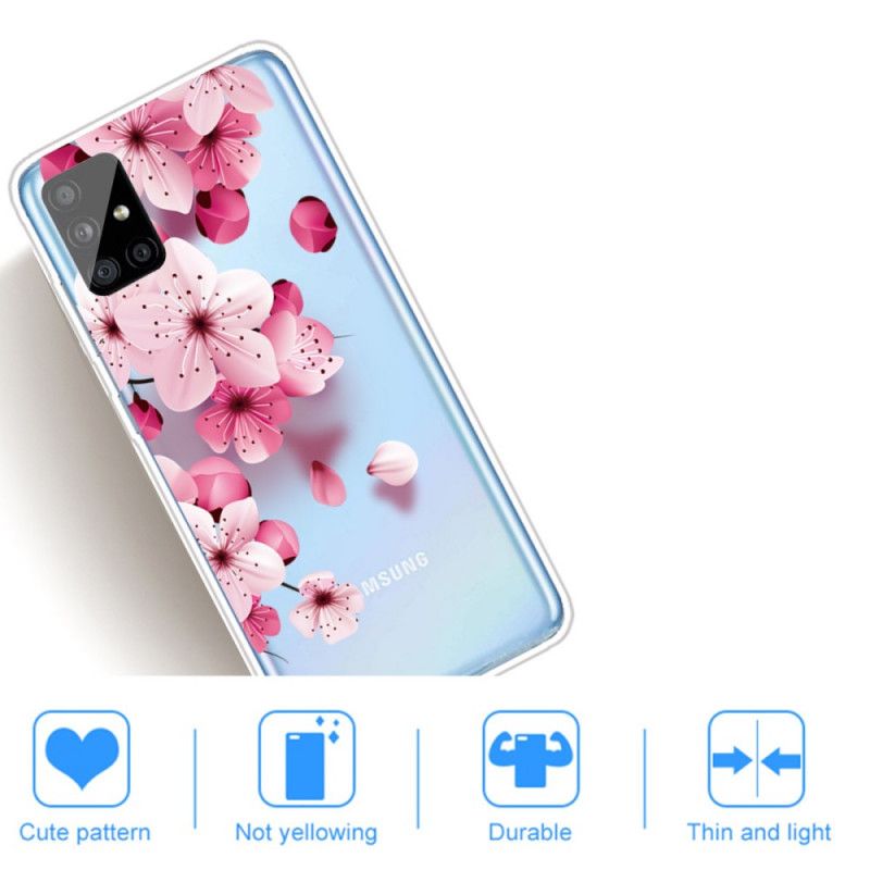 Cover Samsung Galaxy A31 Mobilcover Små Lyserøde Blomster