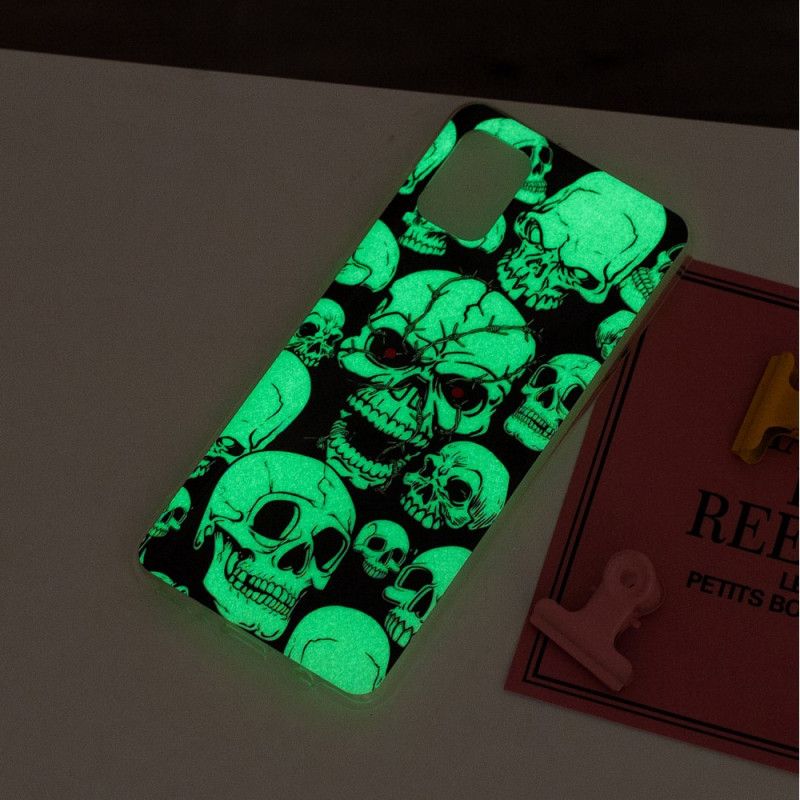 Cover Samsung Galaxy A31 Opmærksomhed Fluorescerende Kranier