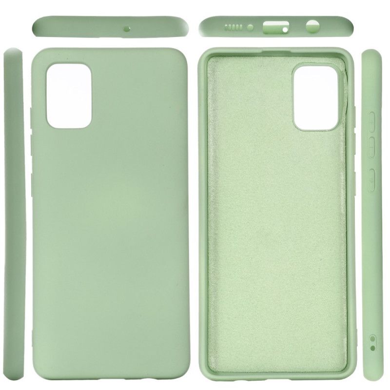 Cover Samsung Galaxy A31 Sort Design Med Flydende Silikone