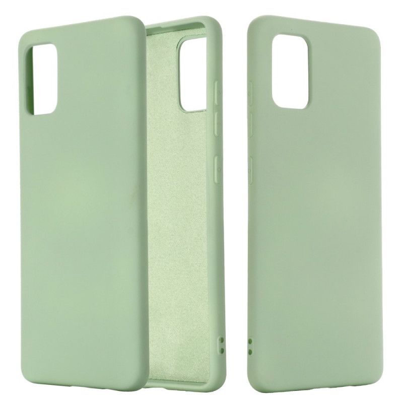 Cover Samsung Galaxy A31 Sort Design Med Flydende Silikone