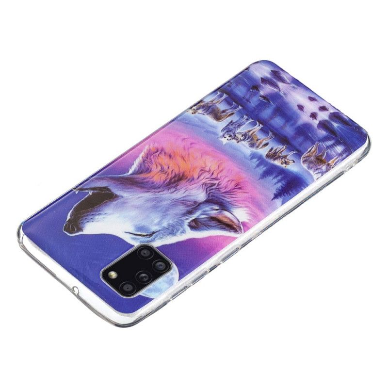 Cover Samsung Galaxy A31 Sort Fluorescerende Ulveserie