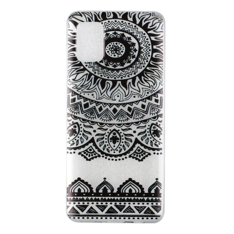 Cover Samsung Galaxy A31 Sort Gennemsigtig Blomstermandala Original