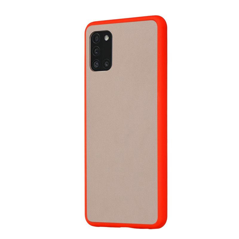 Cover Samsung Galaxy A31 Sort Hybrid Med Farvede Kanter