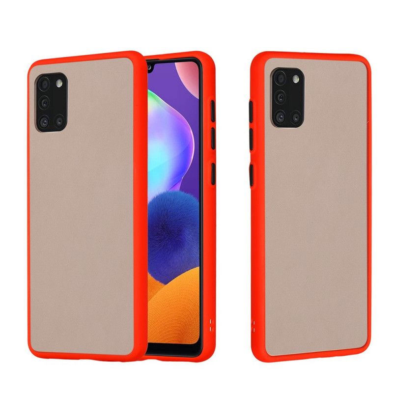 Cover Samsung Galaxy A31 Sort Hybrid Med Farvede Kanter