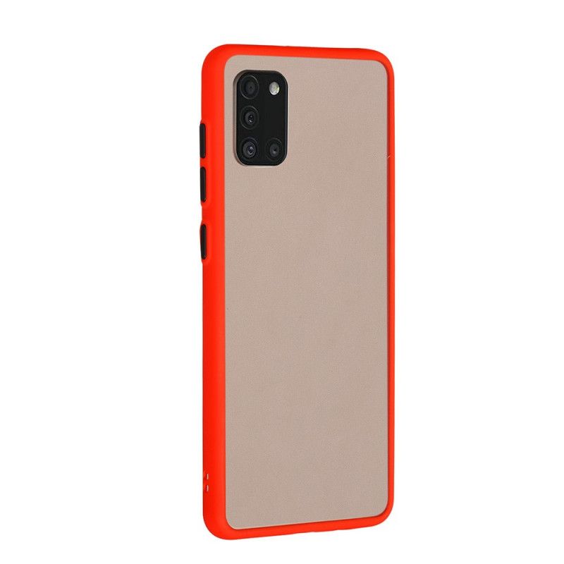 Cover Samsung Galaxy A31 Sort Hybrid Med Farvede Kanter