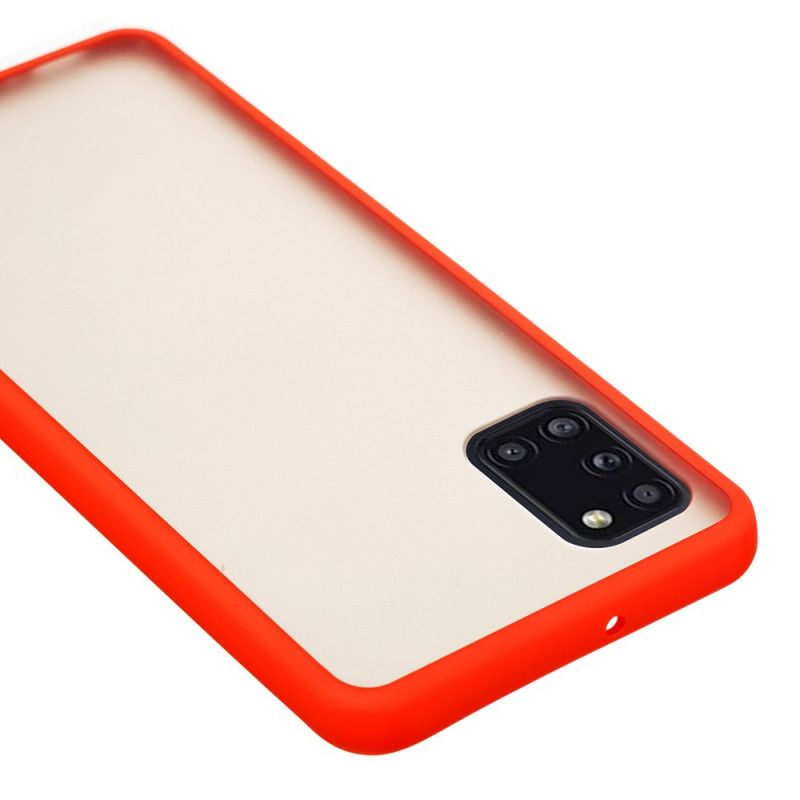 Cover Samsung Galaxy A31 Sort Hybrid Med Farvede Kanter